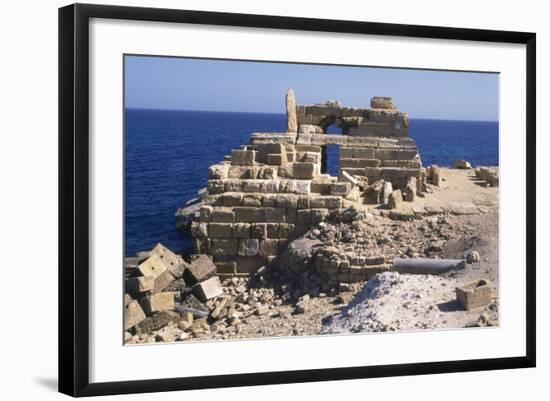 Lighthouse, Leptis Magna, Libya-Vivienne Sharp-Framed Photographic Print