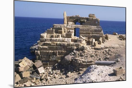 Lighthouse, Leptis Magna, Libya-Vivienne Sharp-Mounted Photographic Print