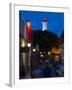 Lighthouse Lit Up at Dusk, Colonia Del Sacramento, Uruguay-null-Framed Photographic Print