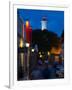 Lighthouse Lit Up at Dusk, Colonia Del Sacramento, Uruguay-null-Framed Photographic Print