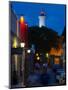 Lighthouse Lit Up at Dusk, Colonia Del Sacramento, Uruguay-null-Mounted Photographic Print