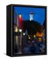 Lighthouse Lit Up at Dusk, Colonia Del Sacramento, Uruguay-null-Framed Stretched Canvas