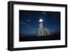 Lighthouse lit up at night, Cape Byron Lighthouse, Cape Byron, New South Wales, Australia-Panoramic Images-Framed Photographic Print