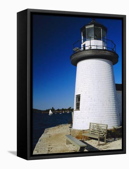 Lighthouse, Living Maritime Museum, Mystic Seaport, Connecticut, USA-Fraser Hall-Framed Stretched Canvas