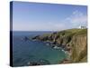 Lighthouse, Lizard Point, Cornwall, England, United Kingdom, Europe-Jeremy Lightfoot-Stretched Canvas