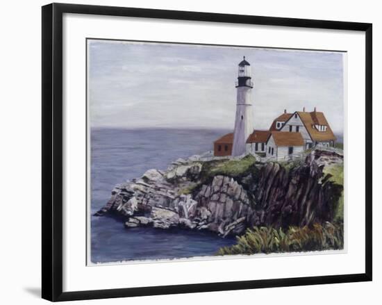 Lighthouse, Maine-Diantha York-ripley-Framed Giclee Print