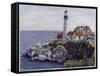 Lighthouse, Maine-Diantha York-ripley-Framed Stretched Canvas