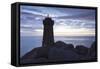 Lighthouse Meen Ruz, Ploumanach, Cote De Granit Rose, Cotes D'Armor, Brittany, France, Europe-Markus Lange-Framed Stretched Canvas