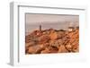 Lighthouse Meen Ruz, Ploumanach, Cote De Granit Rose, Cotes D'Armor, Brittany, France, Europe-Markus Lange-Framed Photographic Print