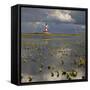 Lighthouse Meets Rainbow-Carsten Meyerdierks-Framed Stretched Canvas