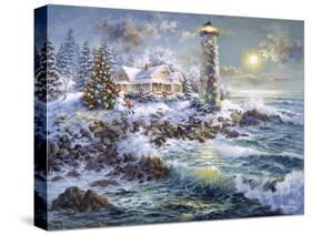 Lighthouse Merriment-Nicky Boehme-Stretched Canvas