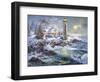 Lighthouse Merriment-Nicky Boehme-Framed Giclee Print