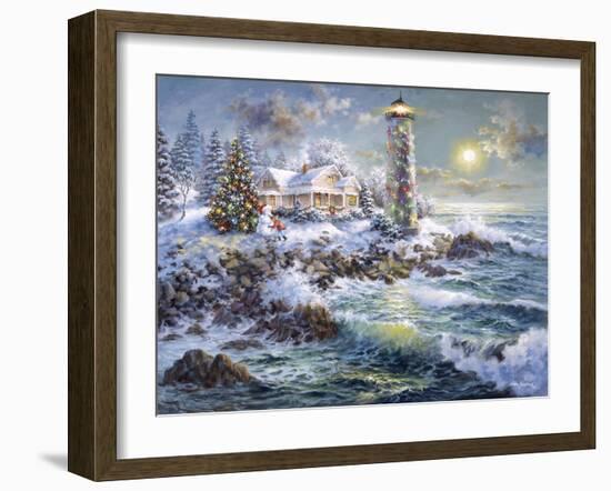 Lighthouse Merriment-Nicky Boehme-Framed Giclee Print