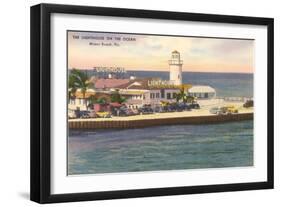 Lighthouse, Miami Beach, Florida-null-Framed Art Print