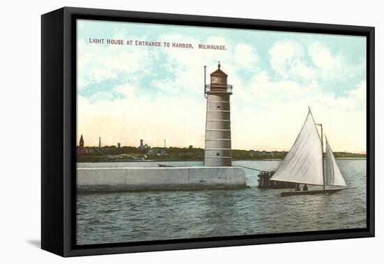 Lighthouse, Milwaukee, Wisconsin-null-Framed Stretched Canvas