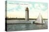 Lighthouse, Milwaukee, Wisconsin-null-Stretched Canvas