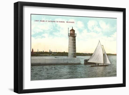 Lighthouse, Milwaukee, Wisconsin-null-Framed Art Print
