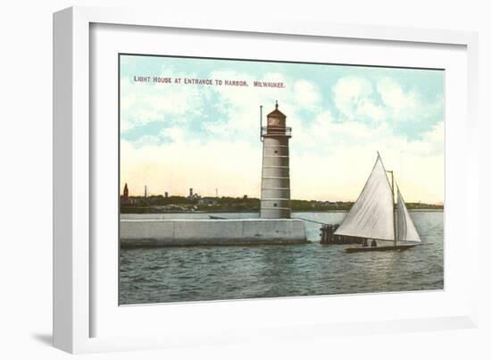 Lighthouse, Milwaukee, Wisconsin-null-Framed Art Print