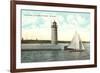 Lighthouse, Milwaukee, Wisconsin-null-Framed Premium Giclee Print