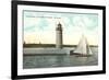 Lighthouse, Milwaukee, Wisconsin-null-Framed Premium Giclee Print