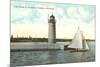 Lighthouse, Milwaukee, Wisconsin-null-Mounted Premium Giclee Print