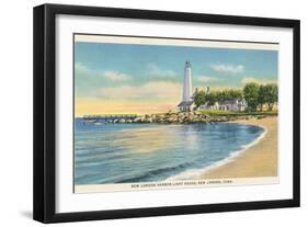 Lighthouse, New London Harbor, Connecticut-null-Framed Art Print