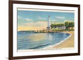 Lighthouse, New London Harbor, Connecticut-null-Framed Art Print