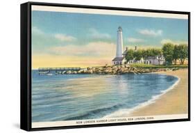 Lighthouse, New London Harbor, Connecticut-null-Framed Stretched Canvas