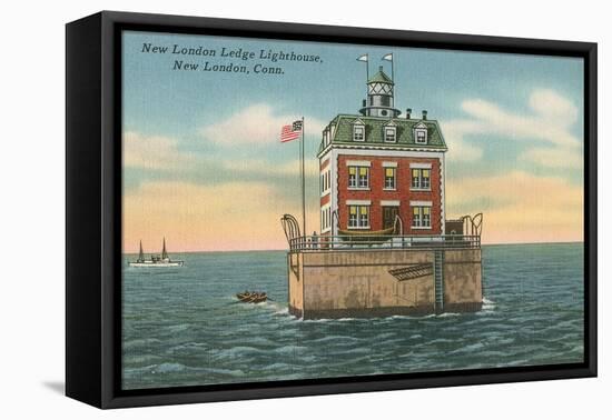 Lighthouse, New London Ledge, Connecticut-null-Framed Stretched Canvas