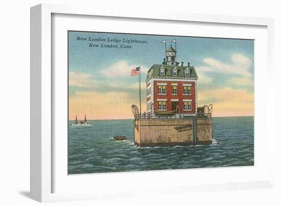 Lighthouse, New London Ledge, Connecticut-null-Framed Art Print