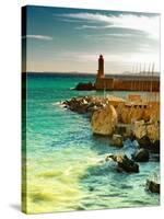 Lighthouse - Nice Port - France-Philippe Hugonnard-Stretched Canvas