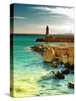 Lighthouse - Nice Port - France-Philippe Hugonnard-Stretched Canvas