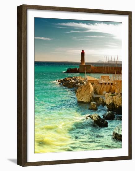 Lighthouse - Nice Port - France-Philippe Hugonnard-Framed Premium Photographic Print