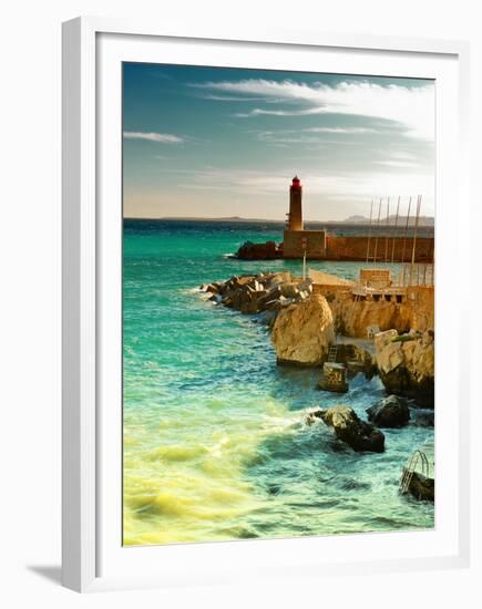 Lighthouse - Nice Port - France-Philippe Hugonnard-Framed Premium Photographic Print