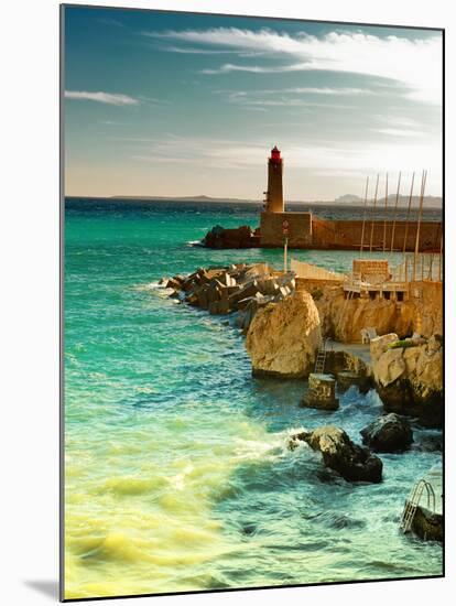 Lighthouse - Nice Port - France-Philippe Hugonnard-Mounted Premium Photographic Print