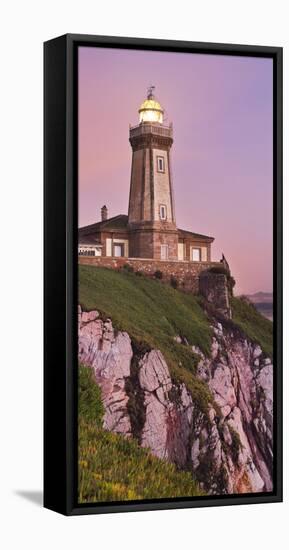 Lighthouse of AvilŽs, Bay of Biscay, Asturias, Spain-Rainer Mirau-Framed Stretched Canvas