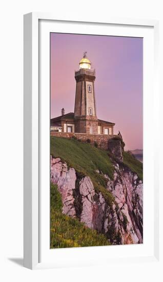 Lighthouse of AvilŽs, Bay of Biscay, Asturias, Spain-Rainer Mirau-Framed Photographic Print