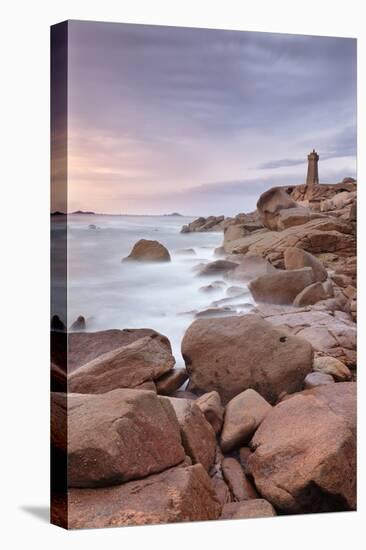 Lighthouse of Meen Ruz, Ploumanach, Cote De Granit Rose, Cotes D'Armor, Brittany, France, Europe-Markus Lange-Stretched Canvas