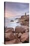 Lighthouse of Meen Ruz, Ploumanach, Cote De Granit Rose, Cotes D'Armor, Brittany, France, Europe-Markus Lange-Stretched Canvas