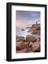 Lighthouse of Meen Ruz, Ploumanach, Cote De Granit Rose, Cotes D'Armor, Brittany, France, Europe-Markus Lange-Framed Photographic Print