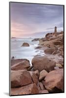 Lighthouse of Meen Ruz, Ploumanach, Cote De Granit Rose, Cotes D'Armor, Brittany, France, Europe-Markus Lange-Mounted Photographic Print