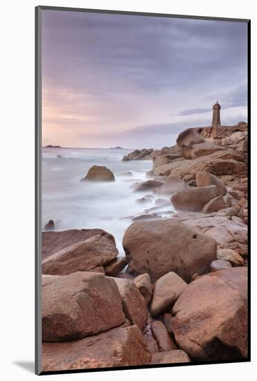 Lighthouse of Meen Ruz, Ploumanach, Cote De Granit Rose, Cotes D'Armor, Brittany, France, Europe-Markus Lange-Mounted Photographic Print