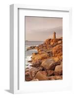 Lighthouse of Meen Ruz, Ploumanach, Cote De Granit Rose, Cotes D'Armor, Brittany, France, Europe-Markus Lange-Framed Photographic Print