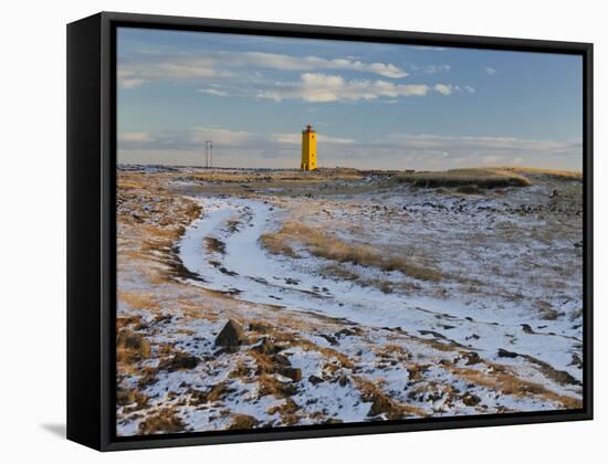 Lighthouse of Nes, Selvogur, South Iceland, Iceland-Rainer Mirau-Framed Stretched Canvas
