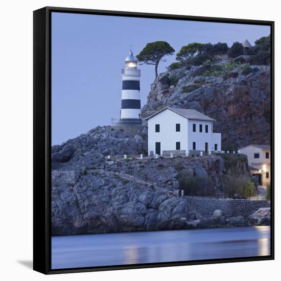 Lighthouse of Port De S—ller, Majorca, Spain-Rainer Mirau-Framed Stretched Canvas