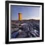 Lighthouse of Stafnes, Reykjanes (Headland), Iceland-Rainer Mirau-Framed Photographic Print