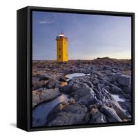 Lighthouse of Stafnes, Reykjanes (Headland), Iceland-Rainer Mirau-Framed Stretched Canvas