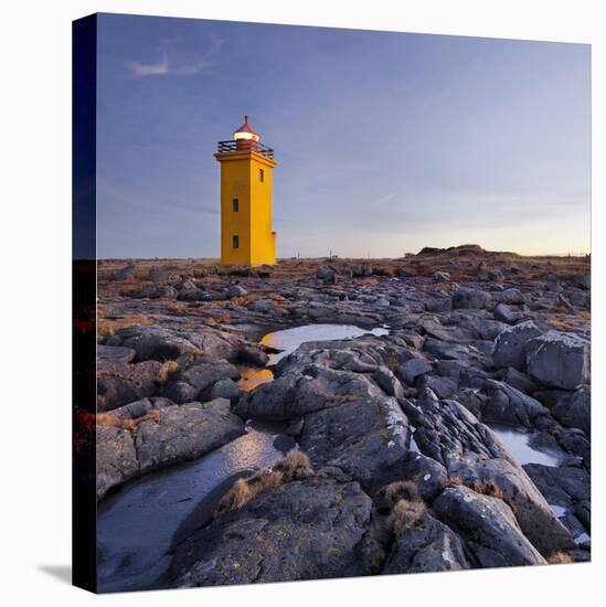 Lighthouse of Stafnes, Reykjanes (Headland), Iceland-Rainer Mirau-Stretched Canvas