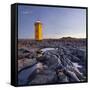 Lighthouse of Stafnes, Reykjanes (Headland), Iceland-Rainer Mirau-Framed Stretched Canvas