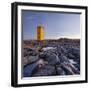 Lighthouse of Stafnes, Reykjanes (Headland), Iceland-Rainer Mirau-Framed Photographic Print